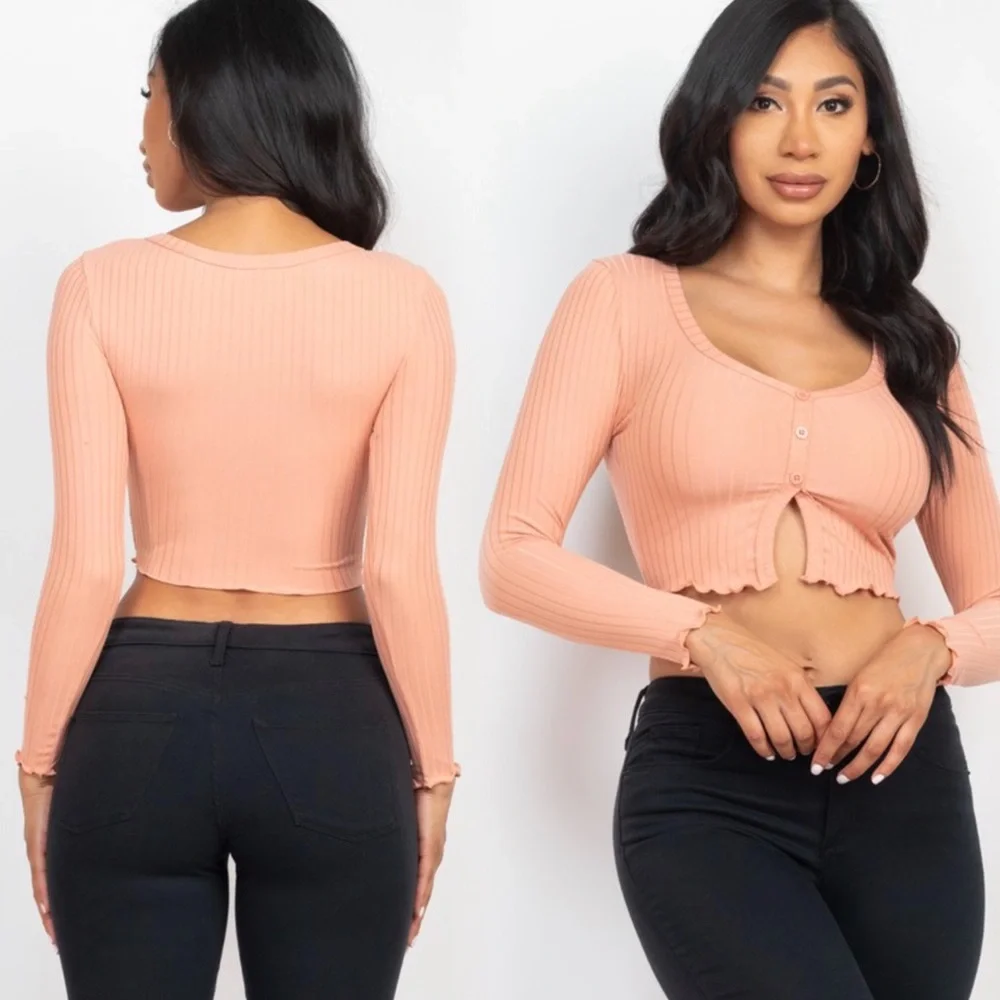 N/A ribbed cropped